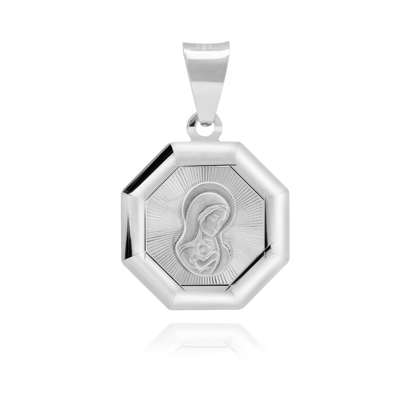 Srebrny medalik z Matką Boską / srebro 925 / Grawer