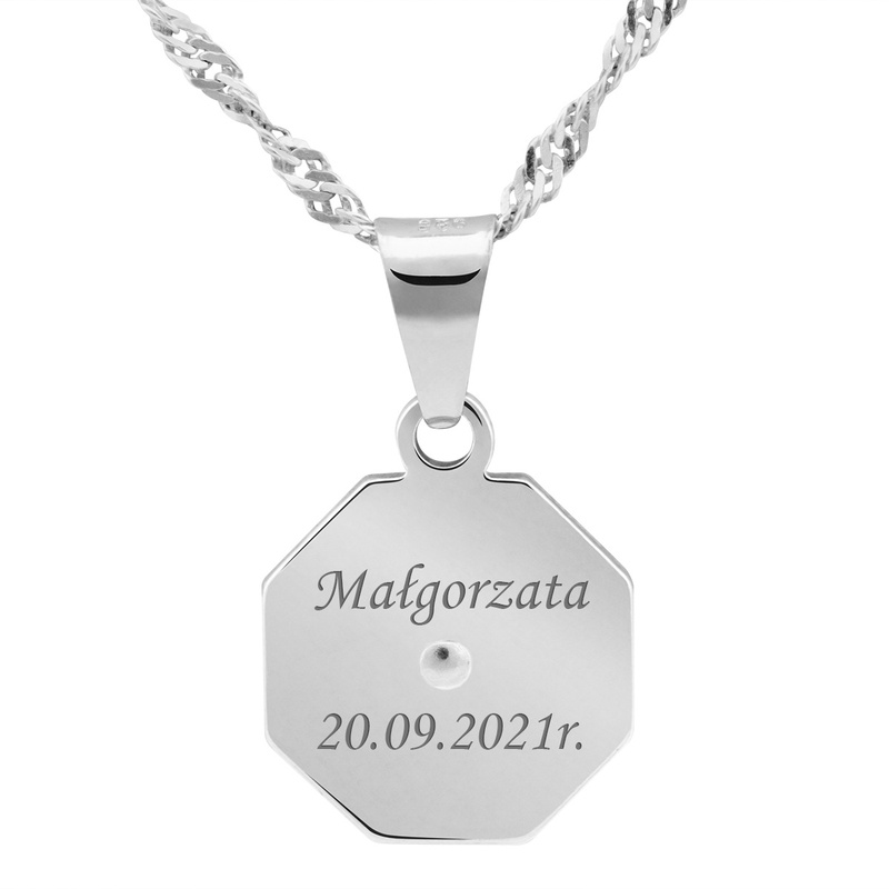 Srebrny medalik Matka Boska Częstochowska Pozłacana pr. 925