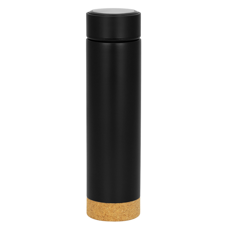Termos 450 ml / Czarny z podstawą korkową.
