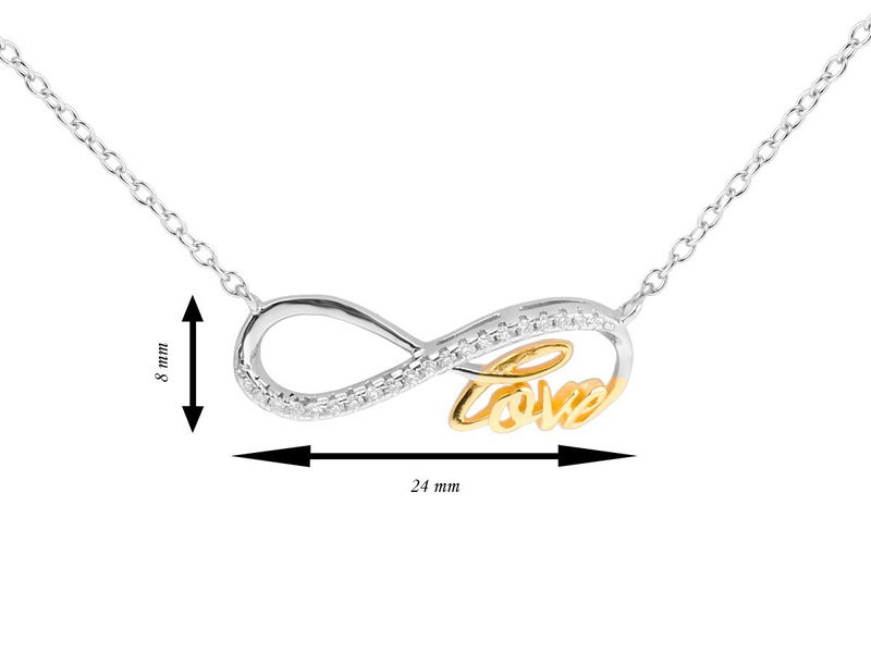 Srebrny Naszyjnik pr. 925 nieskończoność LOVE PREZENT