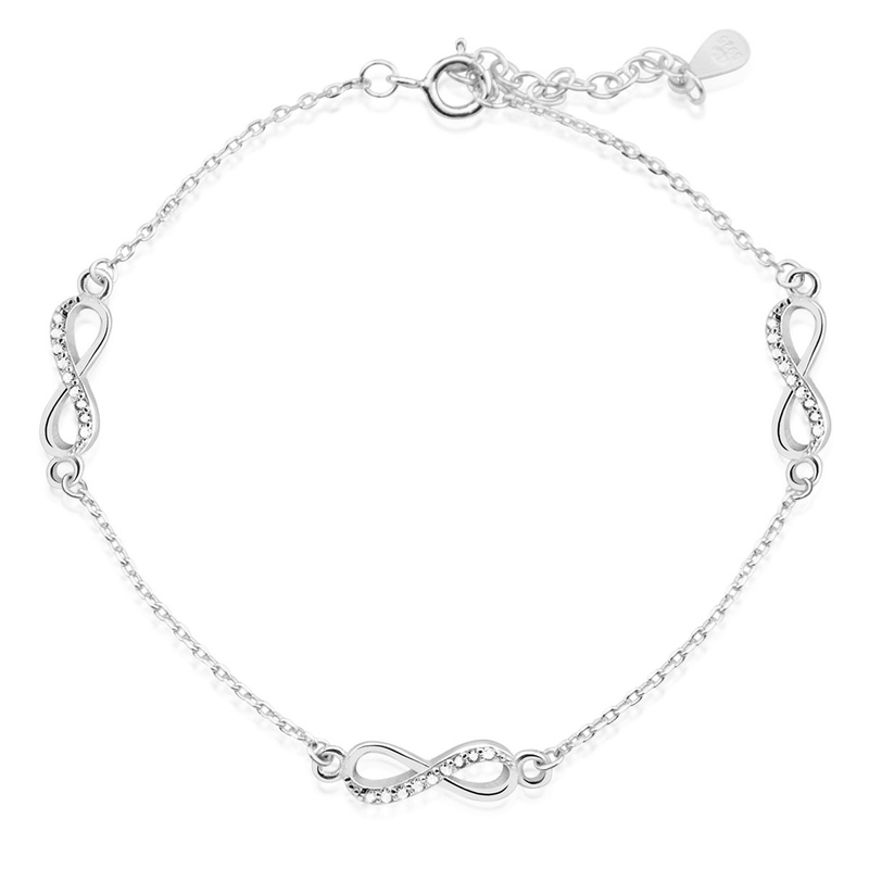 Bransoletka nieskończoność 17-20 cm Srebro 925
