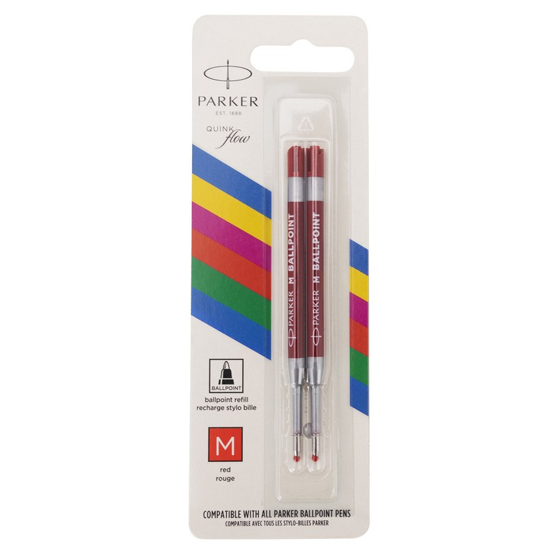 2 wkłady Parker Quinkflow czerwone