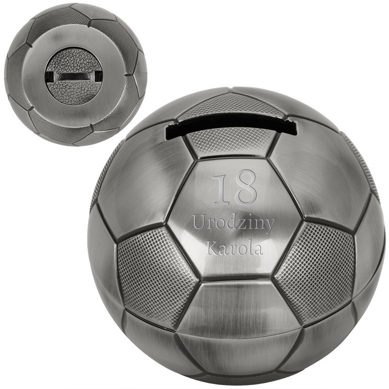 Skarbonka Piłka Nożna / Szara
