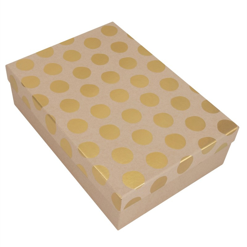 Złote pudełko prezentowe L