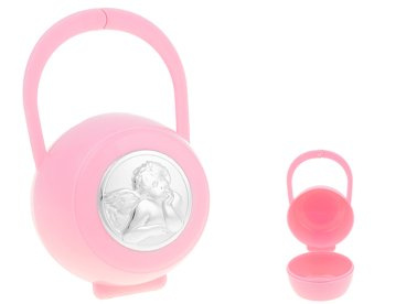 Pudełko na smoczek aniołek różowe