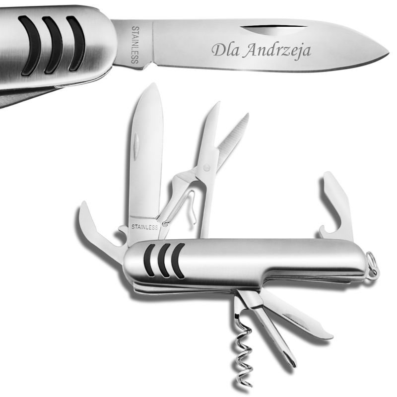 Scyzoryk wielofunkcyjny stalowy 