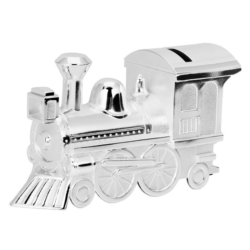 Posrebrzana Skarbonka Lokomotywa 