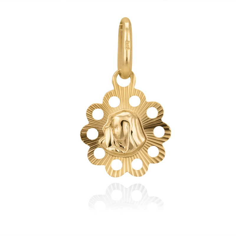 Złoty medalik pr. 585 Matka Boska