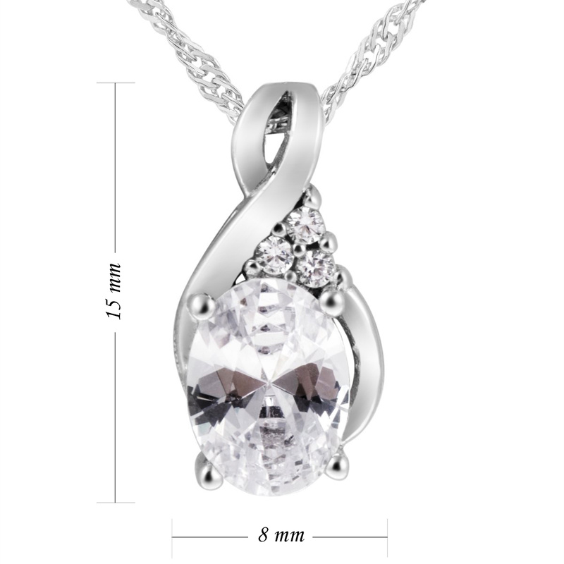 Srebrny komplet pr. 925 - elegancka biała cyrkonia