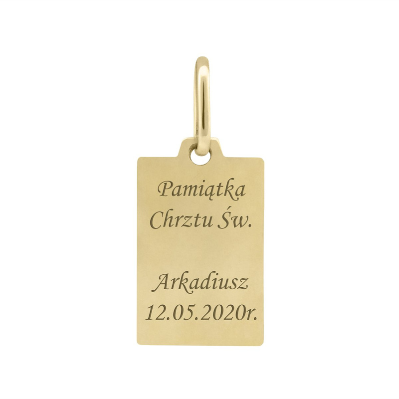 Złoty medalik z Matką Boską w ramce pr. 585