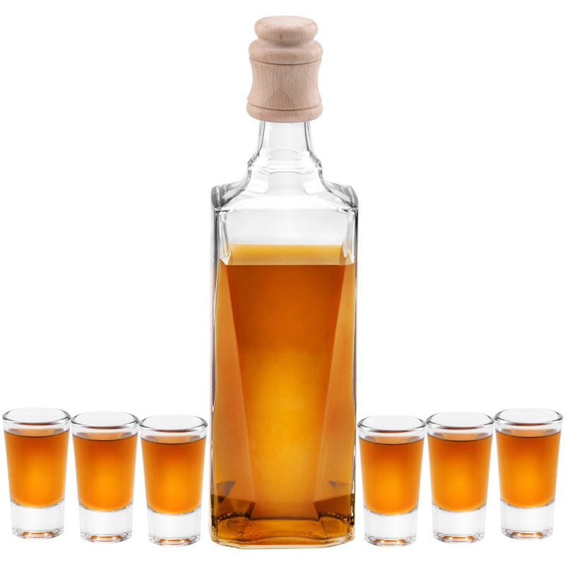Komplet do alkoholu 7-częściowy Karafka i kieliszki Czołg