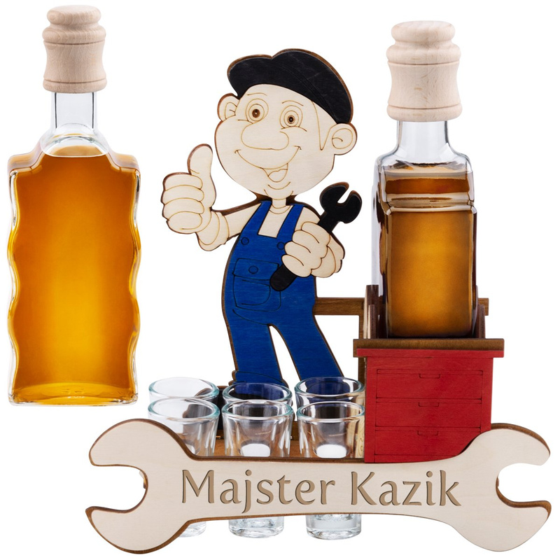 Komplet 7-częściowy Karafka i kieliszki Mechanik