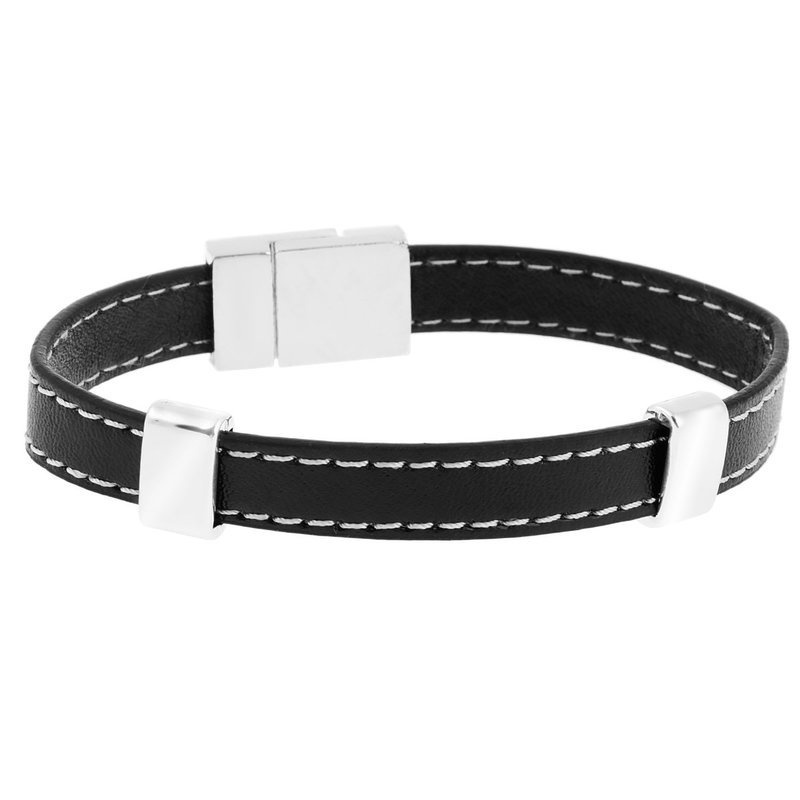 Bransoletka ze stali szlachetnej 316 L Skóra Prezent