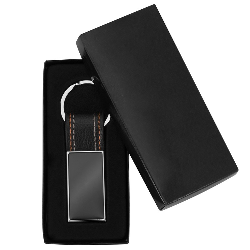 Brelok do kluczy ze stali i eko-skóry