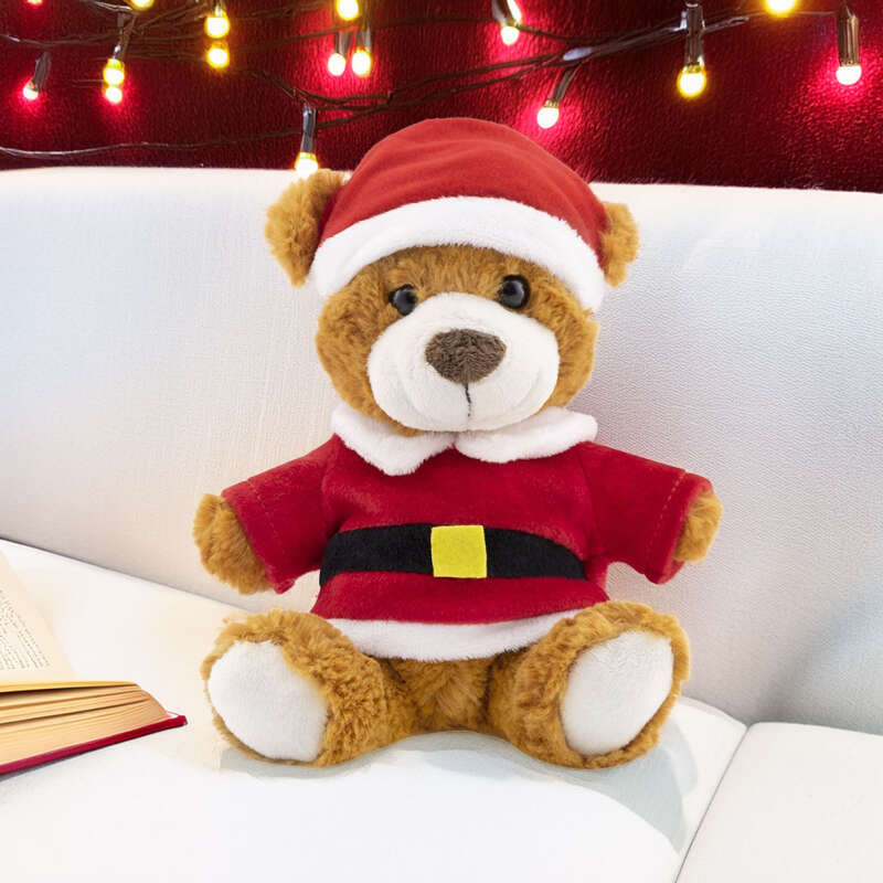 Pluszowy Miś w stroju Świętego Mikołaja 